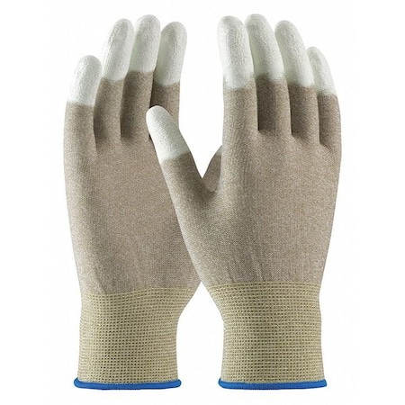 Partners Brand ESD Fingertip Coated Nylon Gloves, L, Package Quantity 24, White, L 24 PK GLV2601L