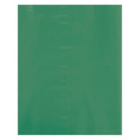 Partners Brand Flat Poly Bags, 12" x 15", 2 mil, Green, 1000 PK PB534G