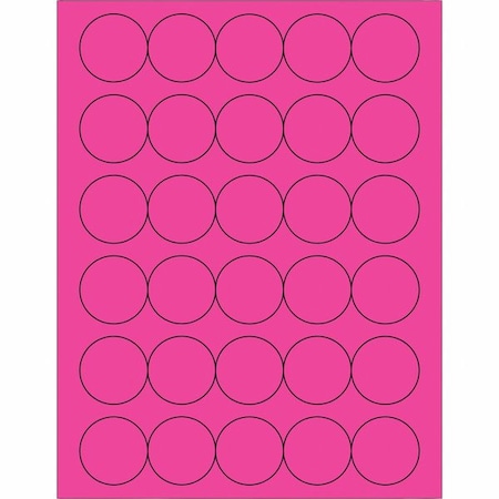 Tape Logic Tape Logic Fluorescent Circle Laser Labels, 1 1/2", Fluorescent Pink, PK3000 LL192PK