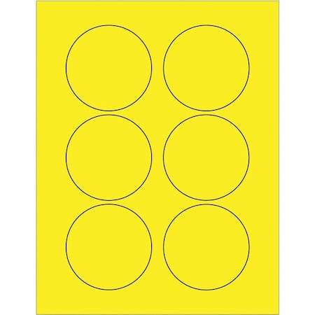Tape Logic Tape Logic Fluorescent Circle Laser Labels, 3