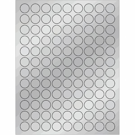 Tape Logic Tape Logic Foil Circle Laser Labels, 3/4", Silver, 10PK800 LL215SR