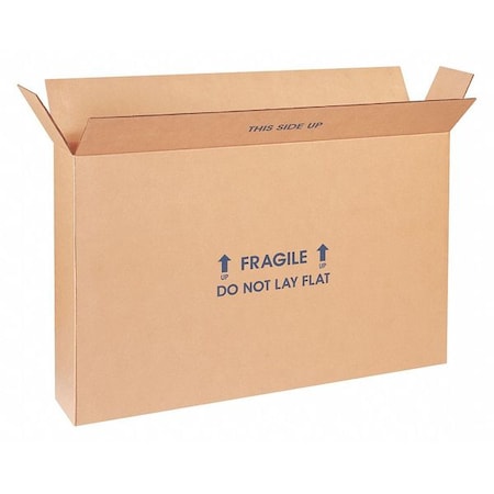 Partners Brand 28 in x 6 in x 20 in FOL Flat Panel TV Box, Kraft, Corrugate, Single Wall, 44 ECT, 5 PK 28620FPFOL