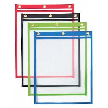 Partners Brand Heavy Job Ticket Holders, 12 in Inside Lg, 9 in Inside W, 10 in Inside H, Vinyl, 20 PK JTH151