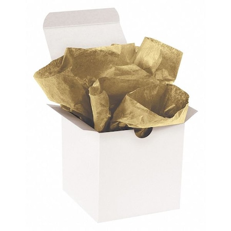 Partners Brand Gift Grade Tissue Paper, 20" x 30", Metallic Gold, PK200 T2030KK