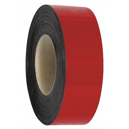 Partners Brand Warehouse Labels, Magnetic Rolls, 2" x 100', Red, 1/Case LH148