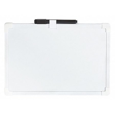 Partners Brand Magnetic Dry Erase Board, 7"x11", 11", 7", Magnetic Steel Laminate Frame, White BDE0711