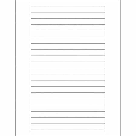 Partners Brand Plastic Label Holder Insert Cards, 1/2" x 6", White, PK1000 LH240