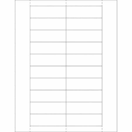 Partners Brand Plastic Label Holder Insert Cards, 1" x 3", White, PK1000 LH246