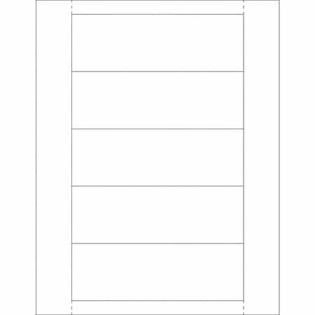 Partners Brand Plastic Label Holder Insert Cards, 2" x 6", White, PK250 LH254