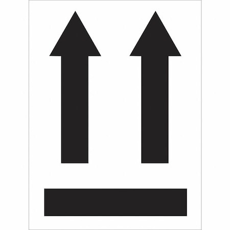 Tape Logic Tape Logic Labels, (two up arrows over black bar), 3" x 4", Fluorescent Green, 500/Roll DL1410