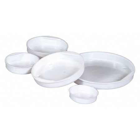 Partners Brand Plastic End Caps, 10", White, PK100 MTCAP10