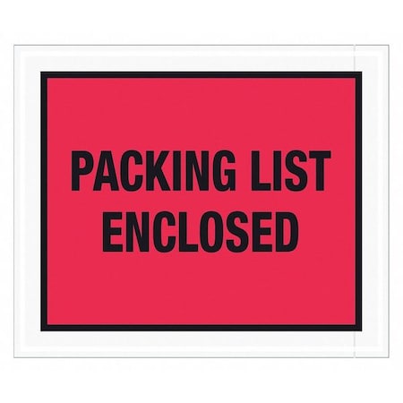 Tape Logic Tape Logic "Packing List Enclosed" Envelopes, 10" x 12", Red, 500/Case PL430