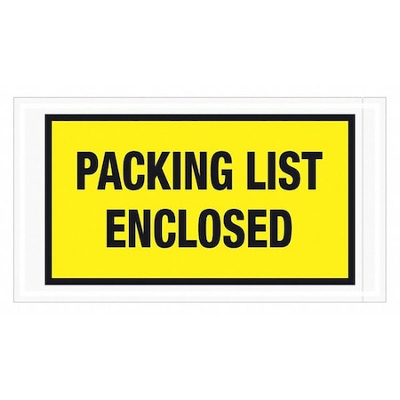 Tape Logic Tape Logic "Packing List Enclosed" Envelopes, 5 1/2" x 10", Yellow, 1000/Case PL425