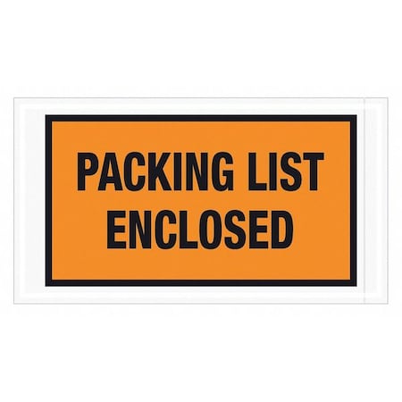 Tape Logic Tape Logic "Packing List Enclosed" Envelopes, 5 1/2" x 10", Orange, 1000/Case PL426