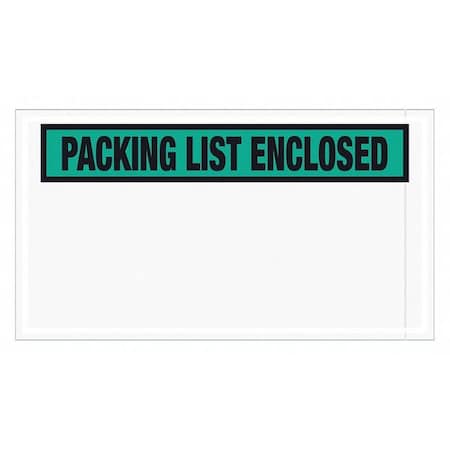 TAPE LOGIC Tape Logic® "Packing List Enclosed" Envelopes, 5 1/2" x 10", Green, 1000/Case PL432