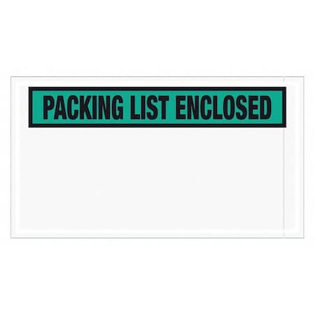 Tape Logic Tape Logic "Packing List Enclosed" Envelopes, 5 1/2" x 10", Green, 1000/Case PL432