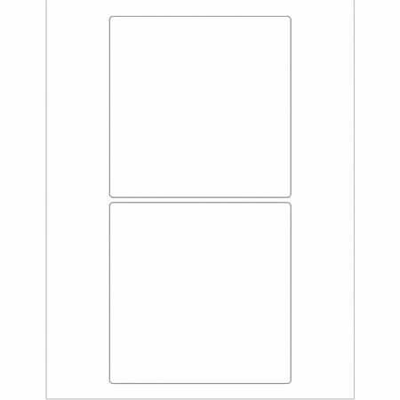 Tape Logic Tape Logic Rectangular Laser Labels, 5" x 5", White, PK200 LL168