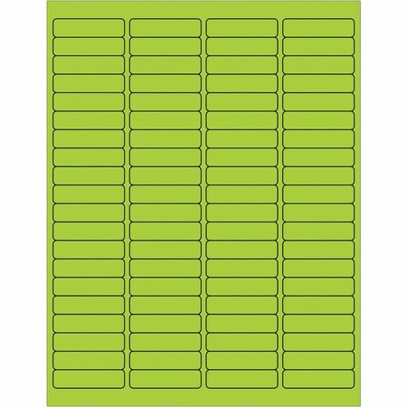 Tape Logic Tape Logic Rectangle Laser Labels, 1 15/16" x 1/2", Fluorescent Green, PK8000 LL171GN