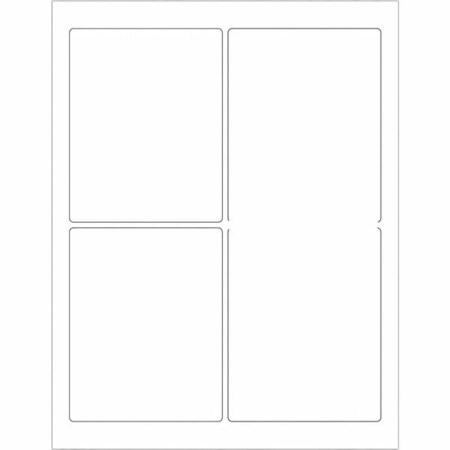 Tape Logic Tape Logic Rectangular Laser Labels, 3 3/4" x 4 3/4", White, PK400 LL167