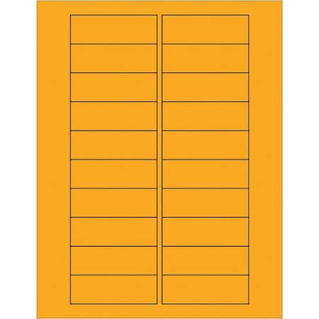 Tape Logic Tape Logic Rectangle Laser Labels, 3" x 1", Fluorescent Orange, PK2000 LL174OR