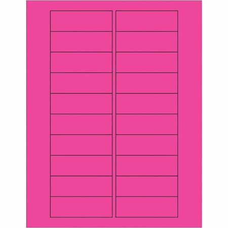 Tape Logic Tape Logic Rectangle Laser Labels, 3" x 1", Fluorescent Pink, PK2000 LL174PK
