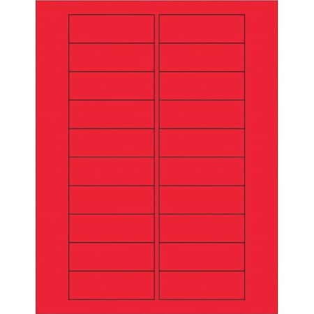 Tape Logic Tape Logic Rectangle Laser Labels, 3" x 1", Fluorescent Red, PK2000 LL174RD
