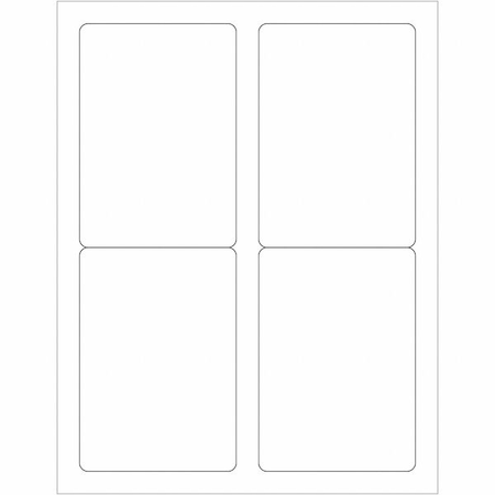 Tape Logic Tape Logic Rectangular Laser Labels, 3 1/2" x 5", Glossy White, PK400 LL209