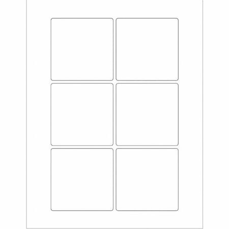 Tape Logic Tape Logic Rectangular Laser Labels, 3" x 3", White, PK600 LL166