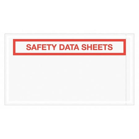 Tape Logic Tape Logic SDS Envelopes, "Safety Data Sheets", 5 1/2" x 10", Clear, PK1000 PL494