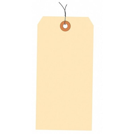 Partners Brand Shipping Tags, Pre-Wired, 13 Pt., 8" x 4", Manila, PK500 G10113