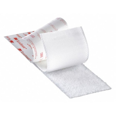3M Reclosable Fastener, Acrylic Adhesive, 150 ft, 1 in W, White, 3 PK DK3M159