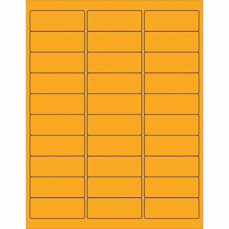 Tape Logic Tape Logic Removable Rectangle Laser Labels, 2 5/8" x 1", Fluorescent Orange, PK3000 LL405OR