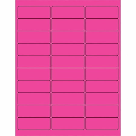 Tape Logic Tape Logic Removable Rectangle Laser Labels, 2 5/8" x 1", Fluorescent Pink, PK3000 LL405PK