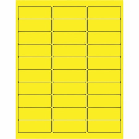 Tape Logic Tape Logic Removable Rectangle Laser Labels, 2 5/8" x 1", Fluorescent Yellow, PK3000 LL405YE