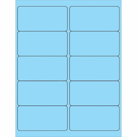 Tape Logic Tape Logic Removable Rectangle Laser Labels, 4" x 2", Pastel Blue, PK1000 LL410BE