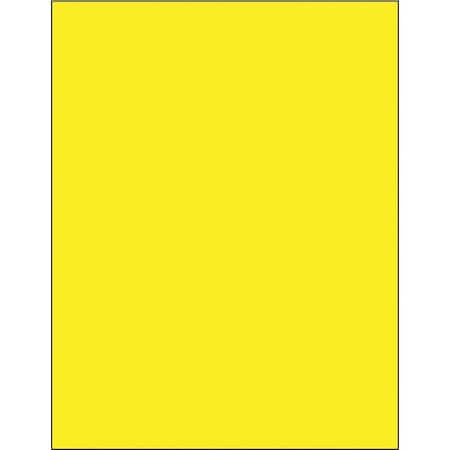 Tape Logic Tape Logic Removable Rectangle Laser Labels, 8 1/2" x 11", Fluorescent Yellow, PK100 LL420YE