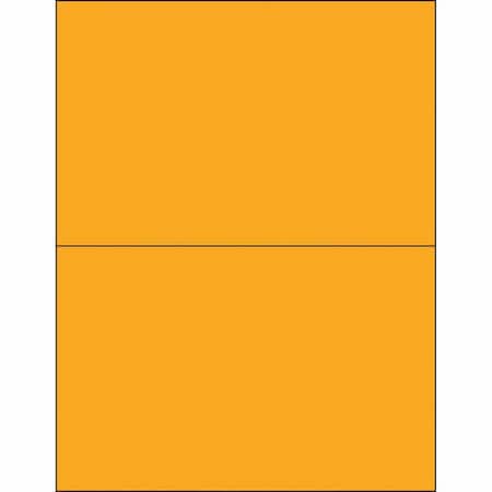 Tape Logic Tape Logic Removable Rectangle Laser Labels, 8 1/2" x 5 1/2", Fluorescent Orange, PK200 LL415OR