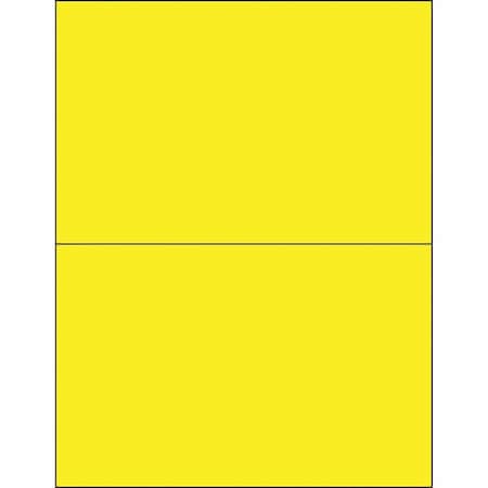 Tape Logic Tape Logic Removable Rectangle Laser Labels, 8 1/2" x 5 1/2", Fluorescent Yellow, PK200 LL415YE