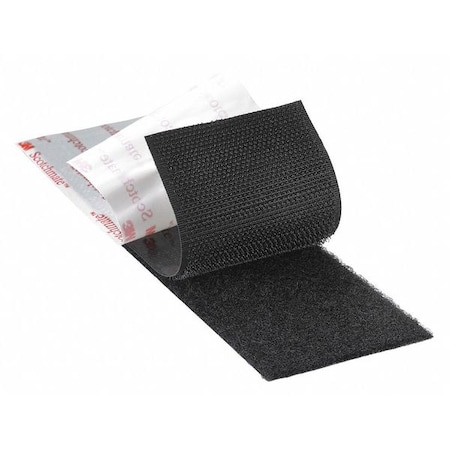 3M Reclosable Fastener, Rubber Adhesive, 150 ft, 1 in W, Black, 3 PK DK3M155