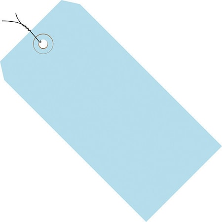 Partners Brand Shipping Tags, Pre-Wired, 13 Pt., 8" x 4", Light Blue, PK500 G11093B