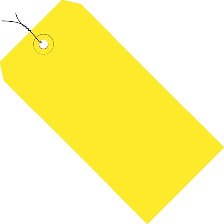 Partners Brand Shipping Tags, Pre-Wired, 13 Pt., 8" x 4", Yellow, PK500 G11093C