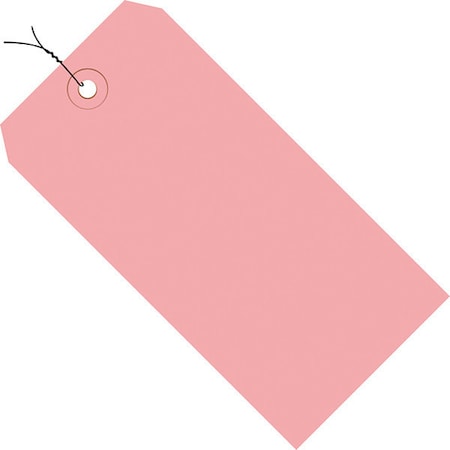 Partners Brand Shipping Tags, Pre-Wired, 13 Pt., 8" x 4", Pink, PK500 G11093J