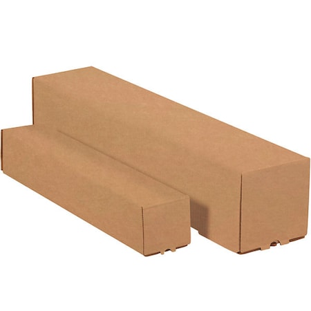 Partners Brand 18 in x 5 in x 5 in Square Mailing Tubes, Kraft, Corrugate, Single Wall, 32 ECT, 25 PK M5518K
