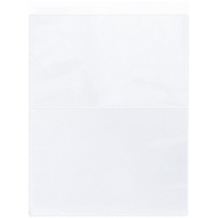 Partners Brand Top Loading Self-Adhesive Holder, 12 in Inside Lg, 9 in Inside W, 10 in Inside H, Clear, Vinyl JTH254