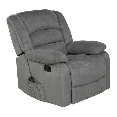 Relaxzen Massage Rocker Recliner, USB, Gray 60-701004M