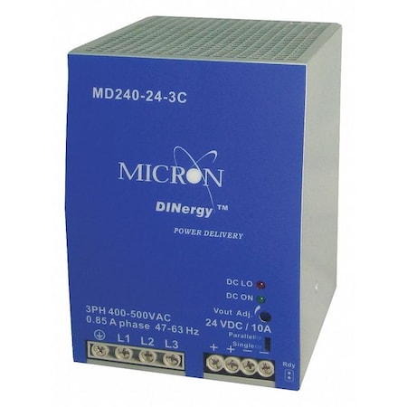Dinergy DC Power Supply, 24V DC, 240W MD240-24-3C