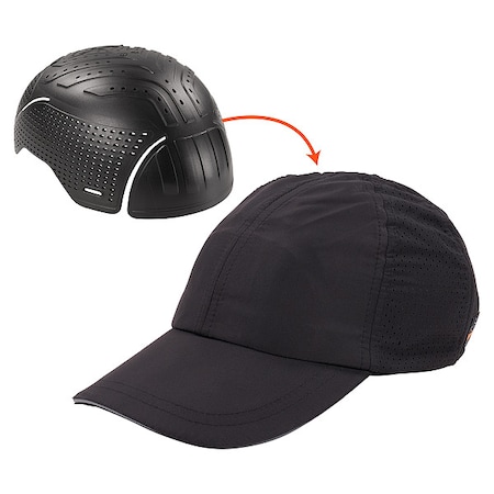 Ergodyne Bump Cap, Baseball, Polyethylene, None Suspension, Fits Hat Size 7 1/4 to 8 1/2 8947
