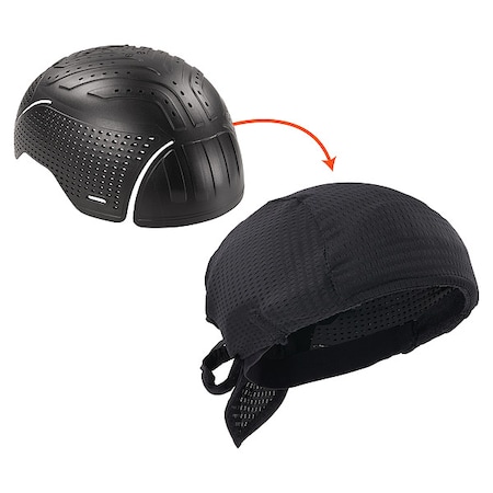 Ergodyne Bump Cap, Do-Rag, Polyethylene, None Suspension, Fits Hat Size One Size Fits Most 8948