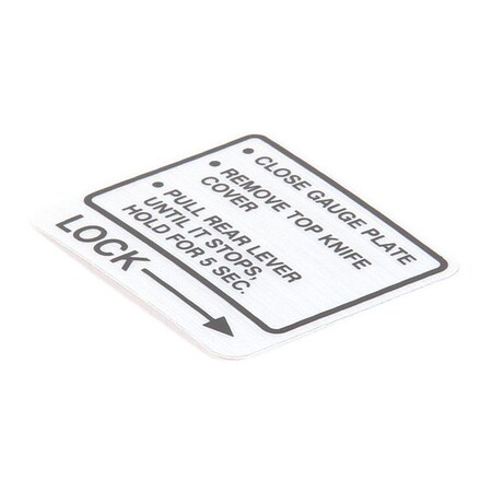 Hobart Label Instruction 00-437239