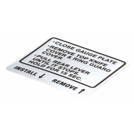 Hobart Label Instruction 00-914681